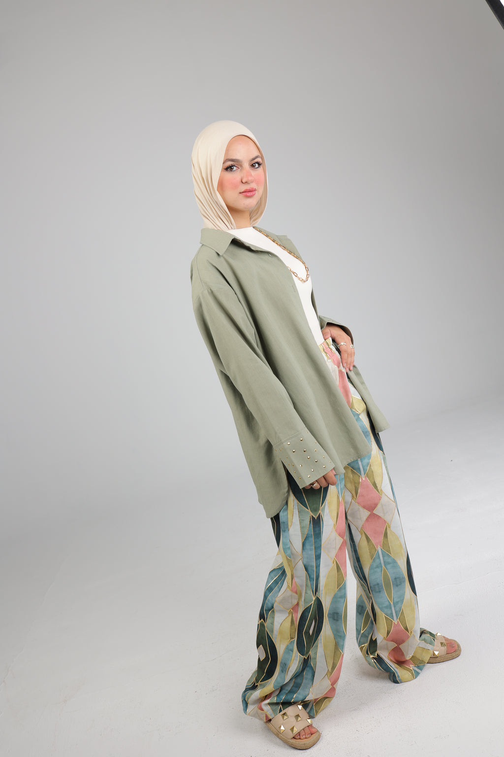 MOSAIC LINEN PANTS