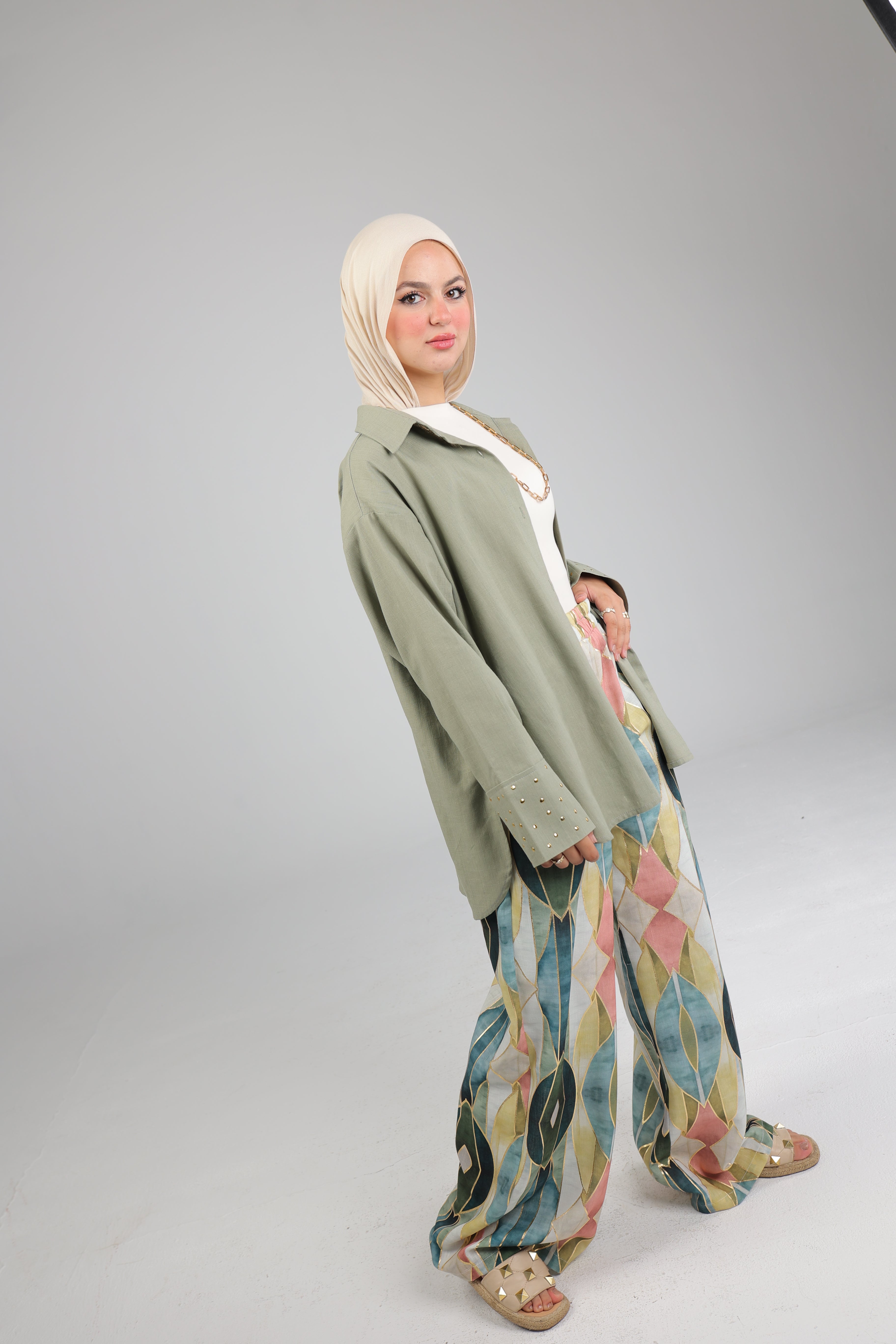 MOSAIC LINEN PANTS