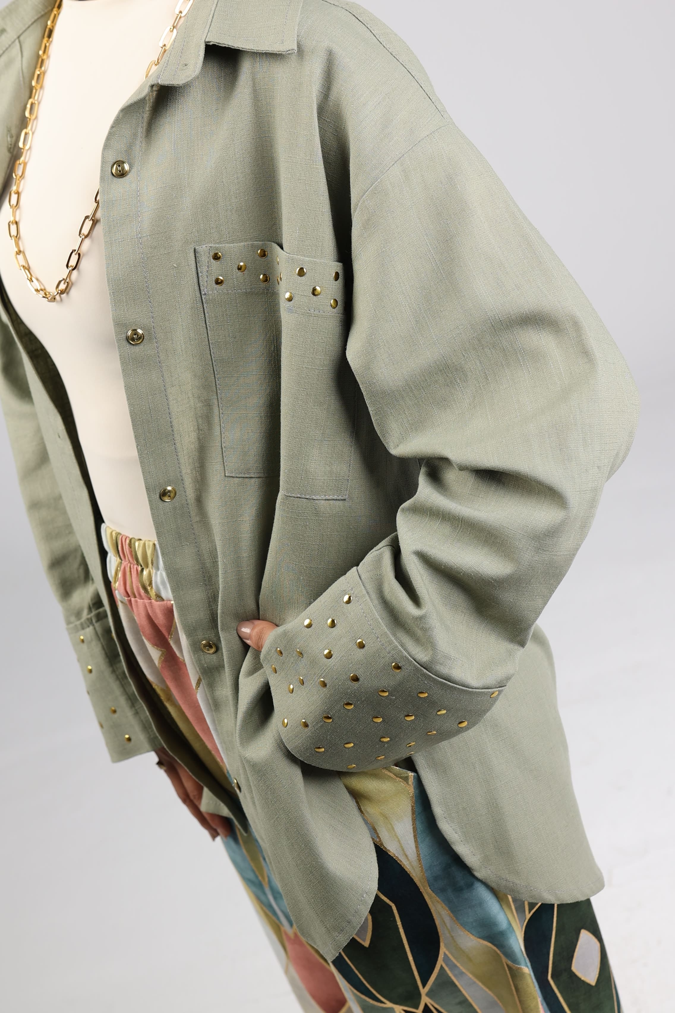 Olive Linen Shirt