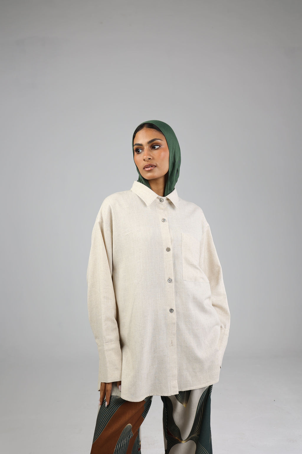 Nude Linen Shirt