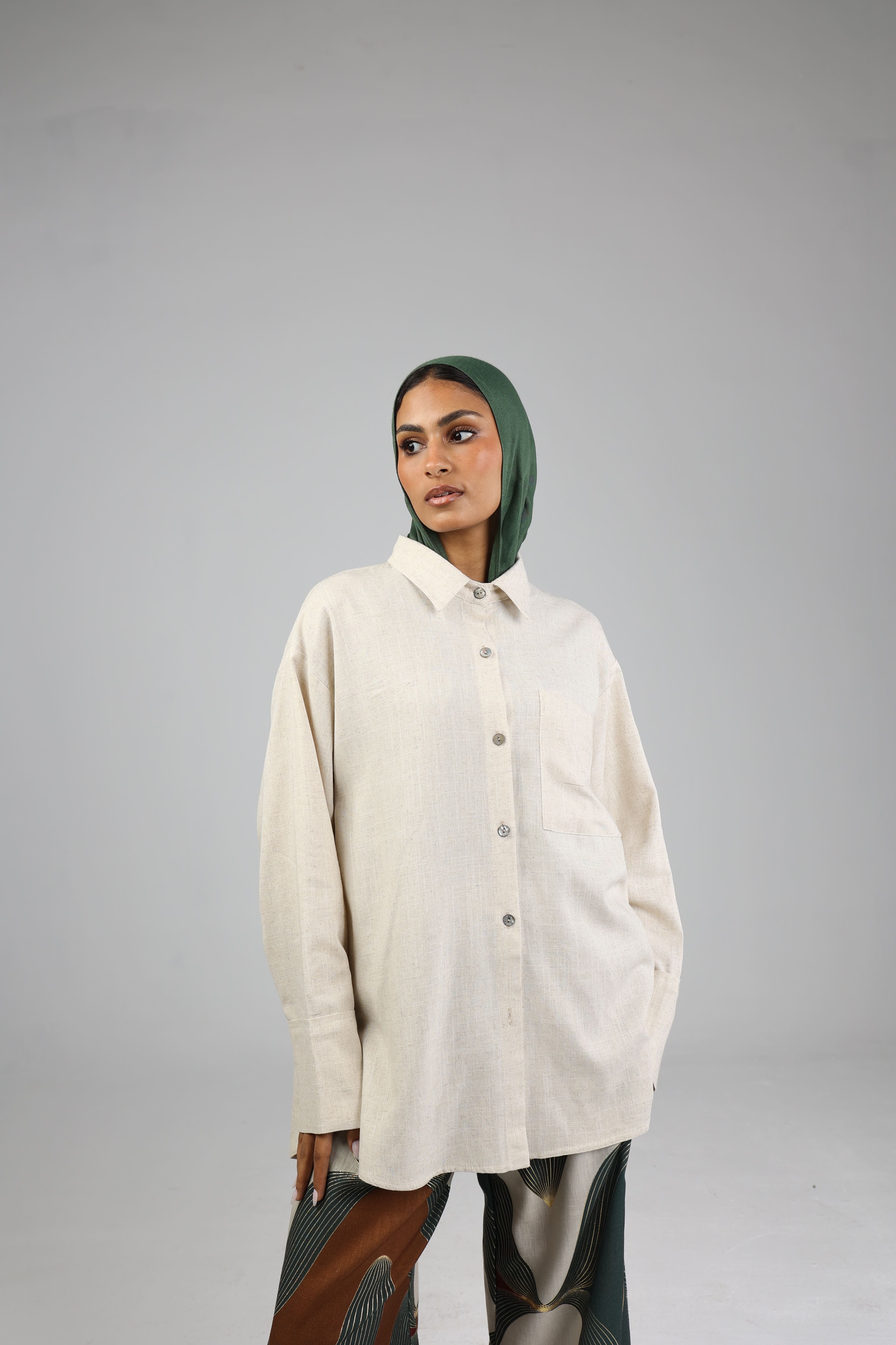 Nude Linen Shirt