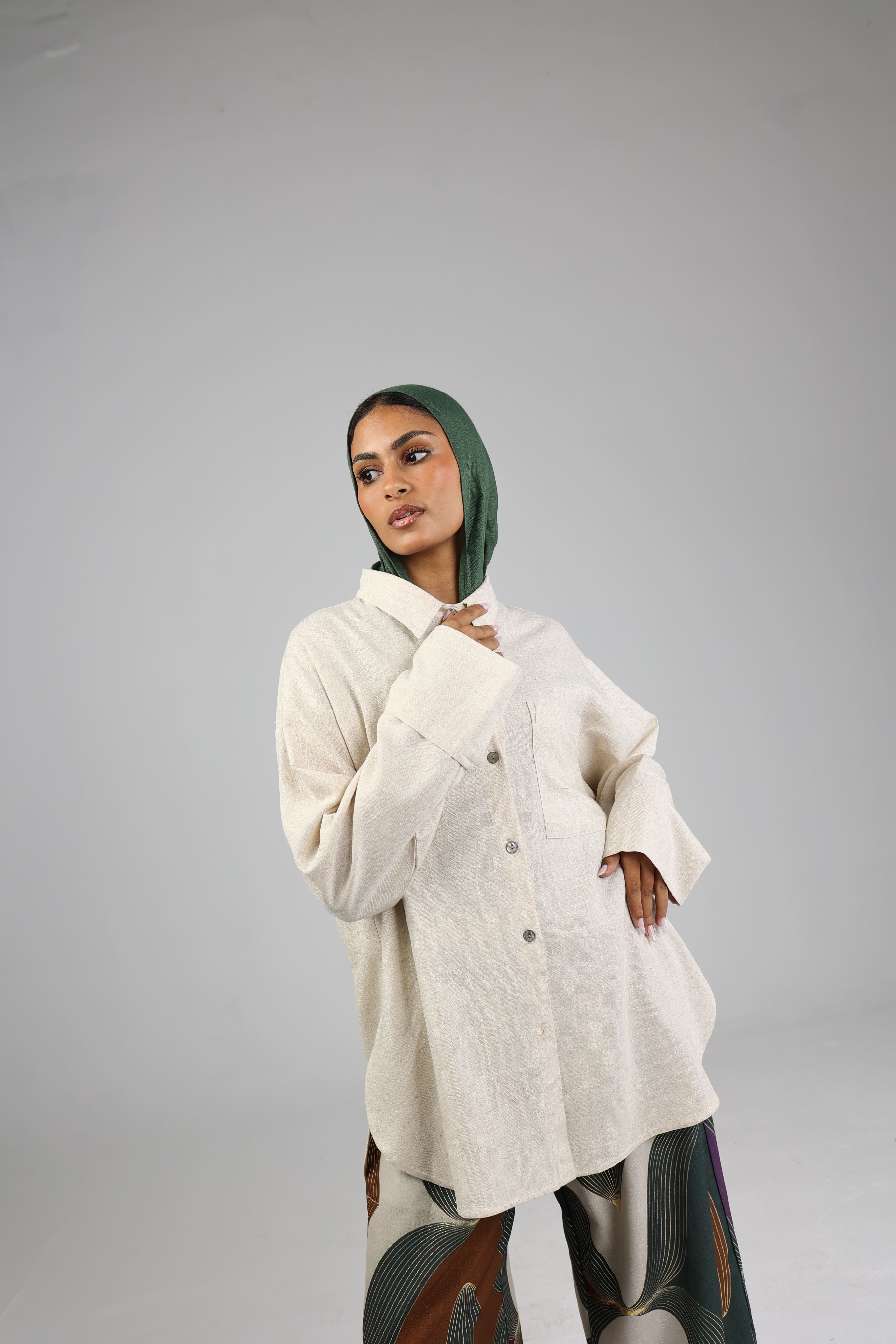 Nude Linen Shirt