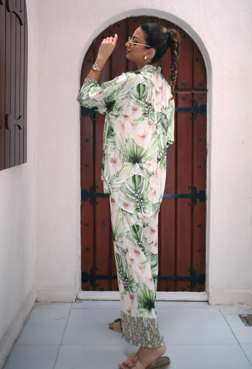 Palm Satin Shirt