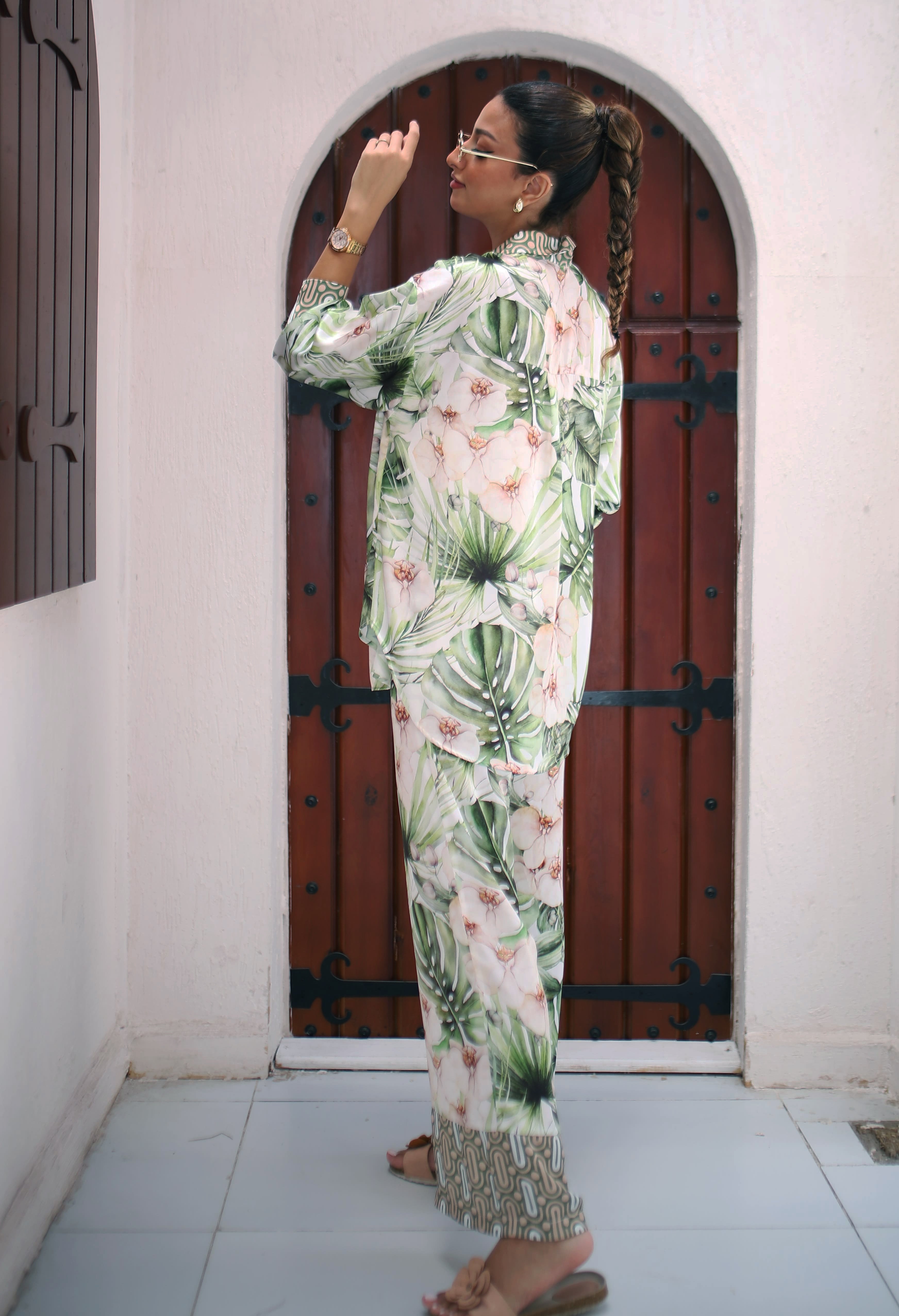 Palm Satin Shirt