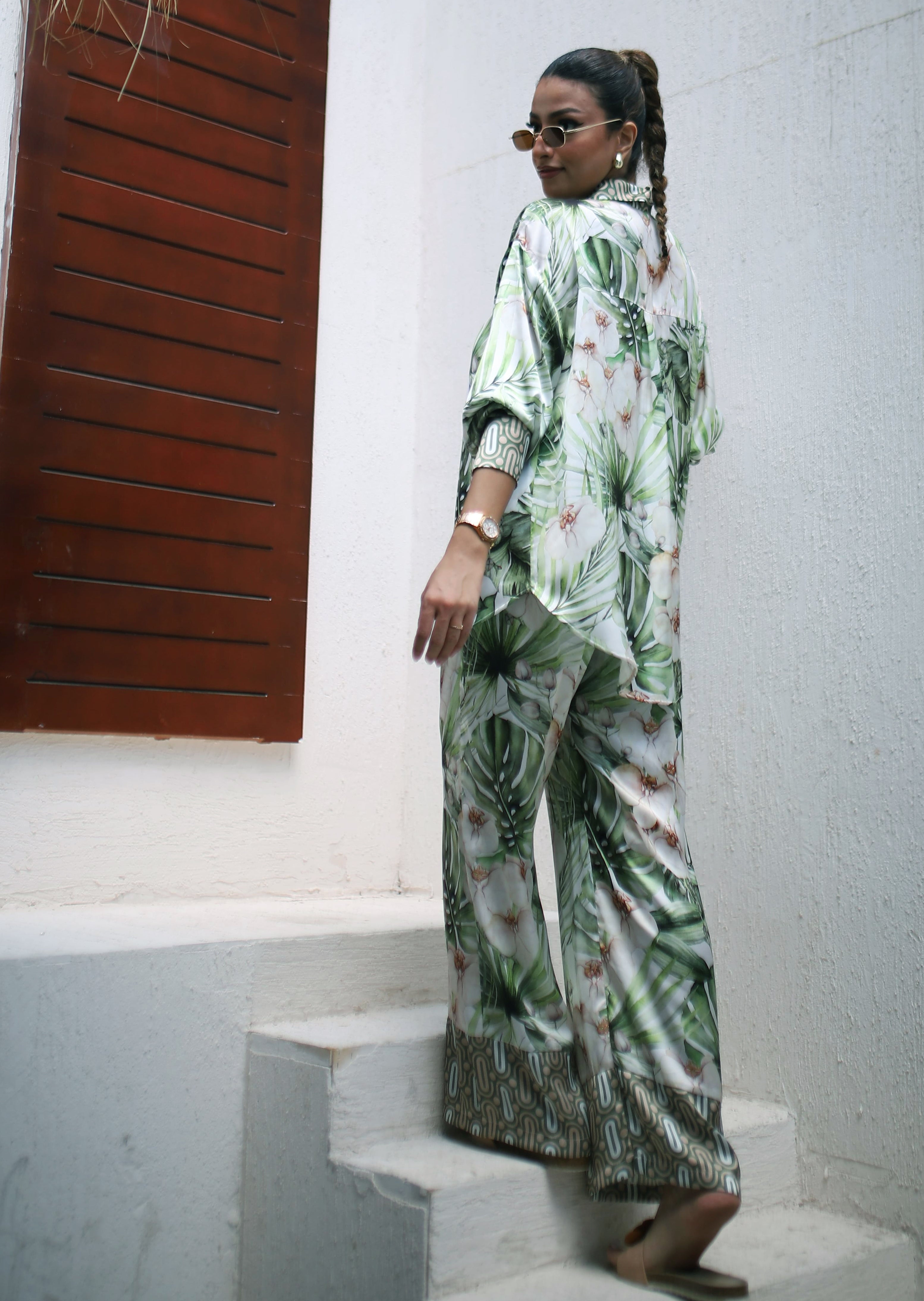 Palm Satin Pants