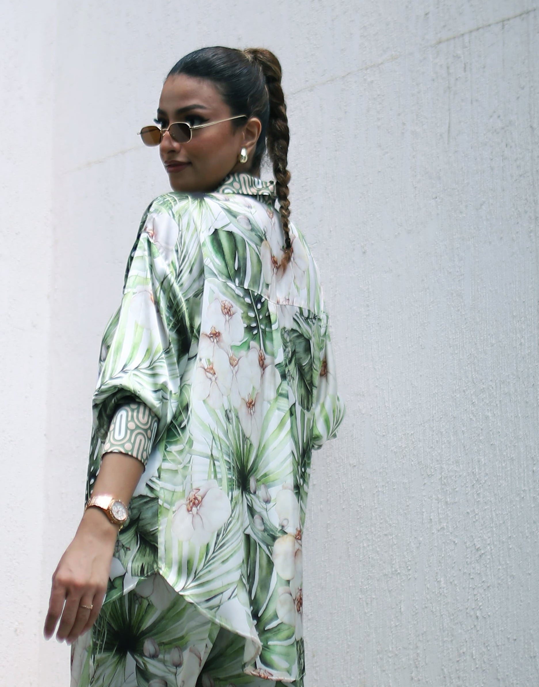 Palm Satin Shirt
