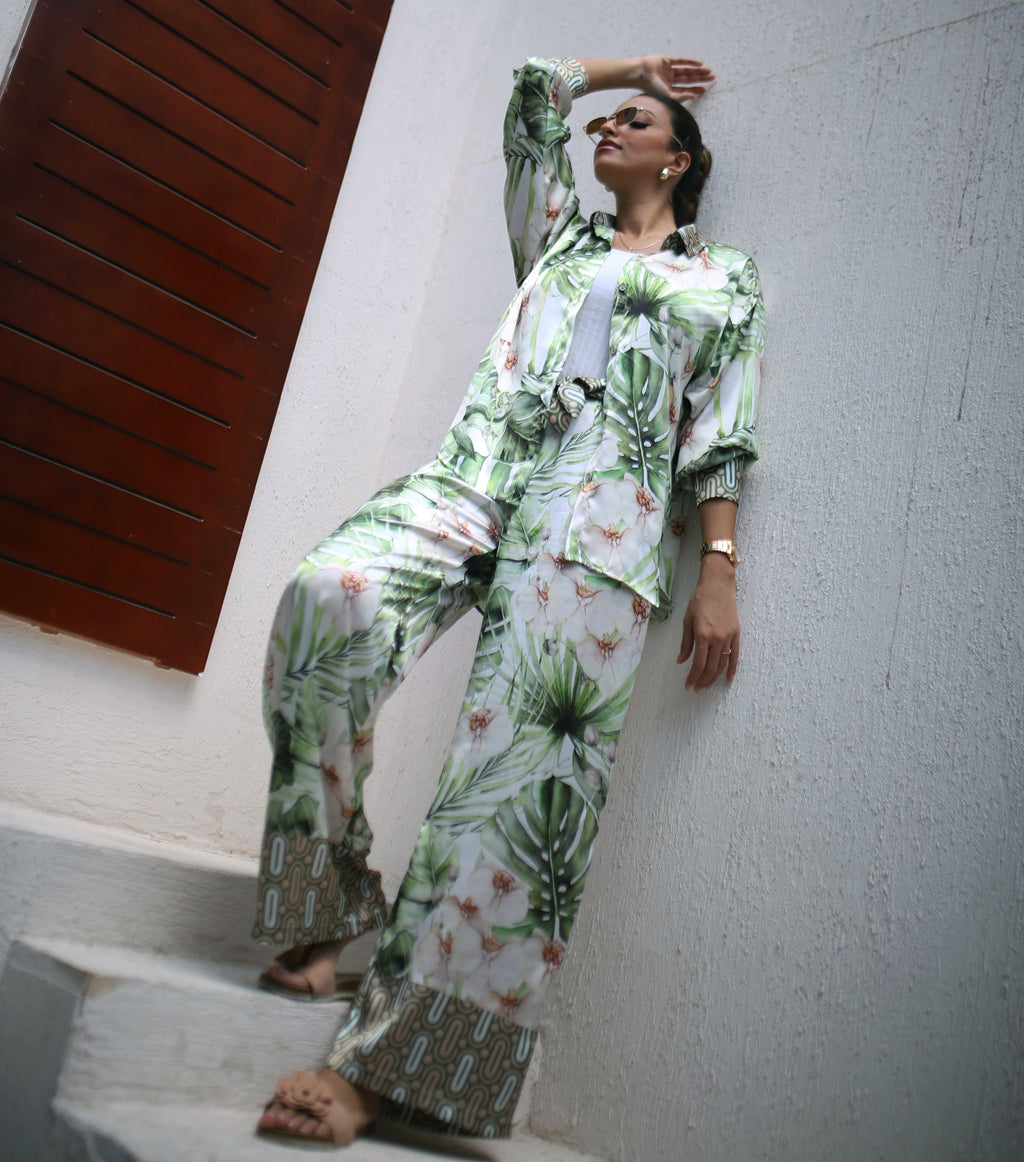 Palm Satin Shirt
