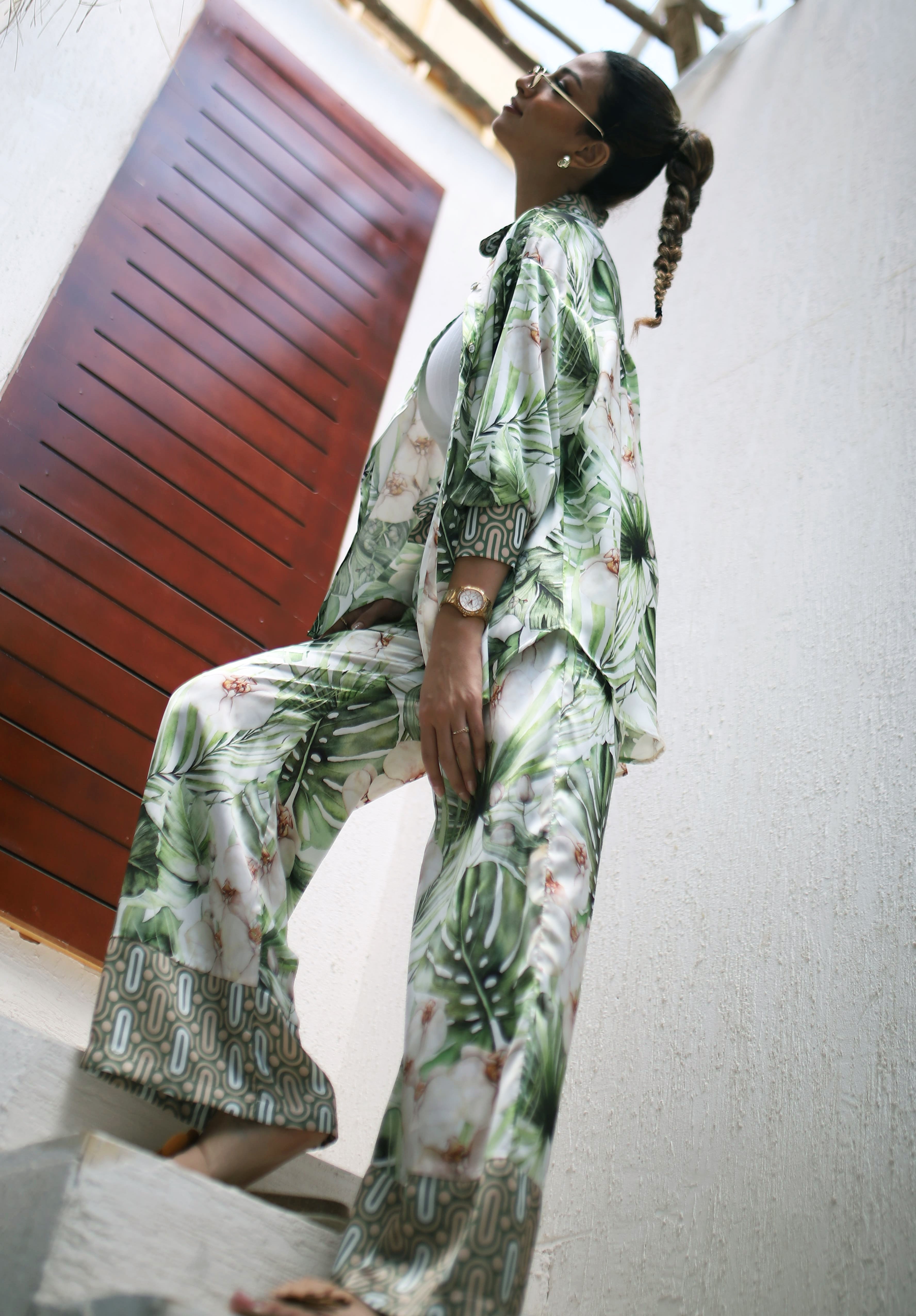 Palm Satin Pants