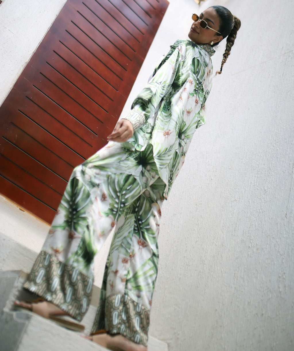 Palm Satin Pants