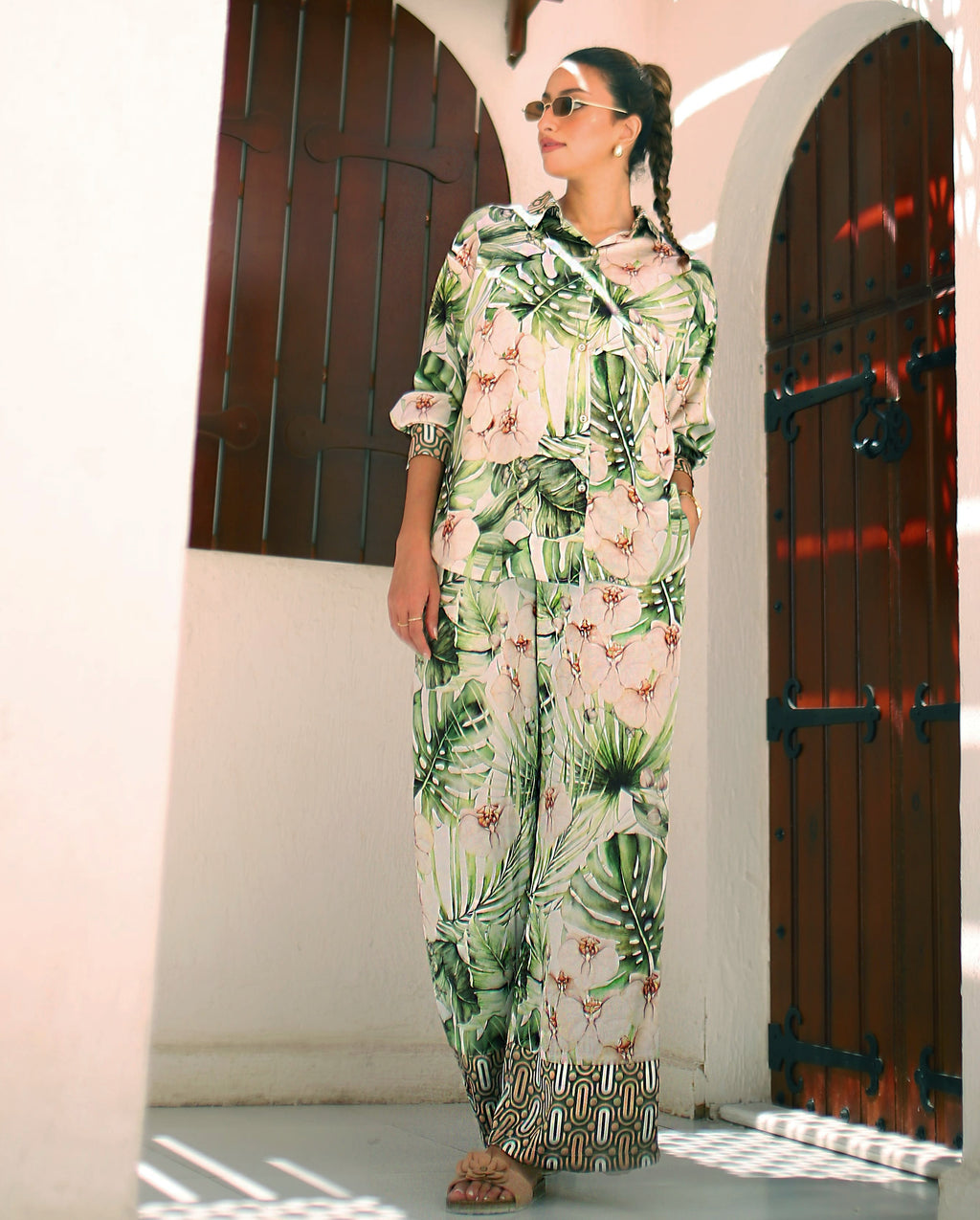 Palm Satin Shirt