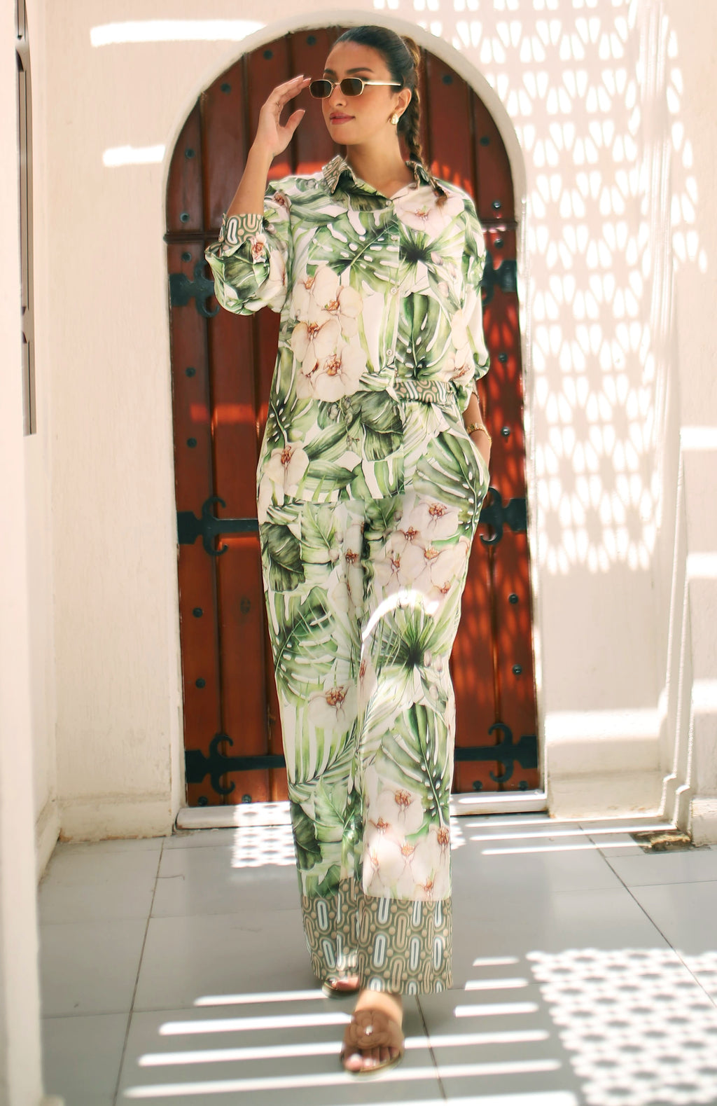 Palm Satin Pants