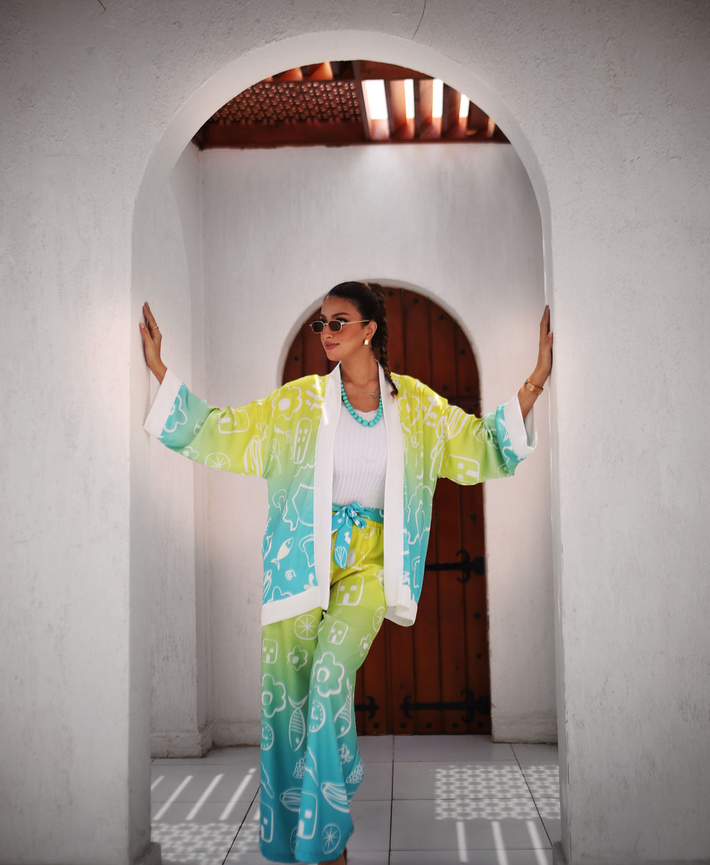 Blue Lemonade Kimono