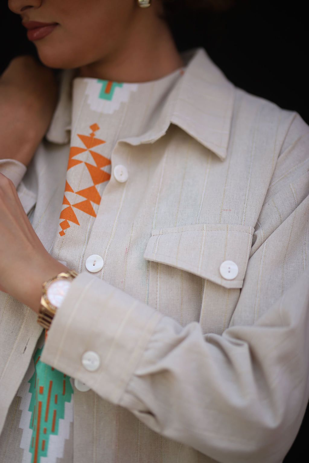 Nude Linen SHirt