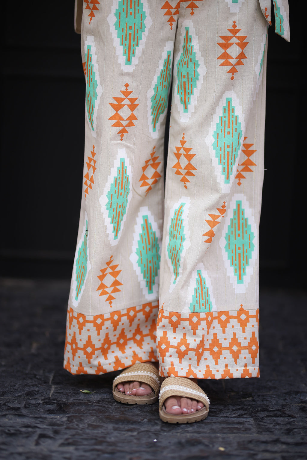 Azetec Orange Pants