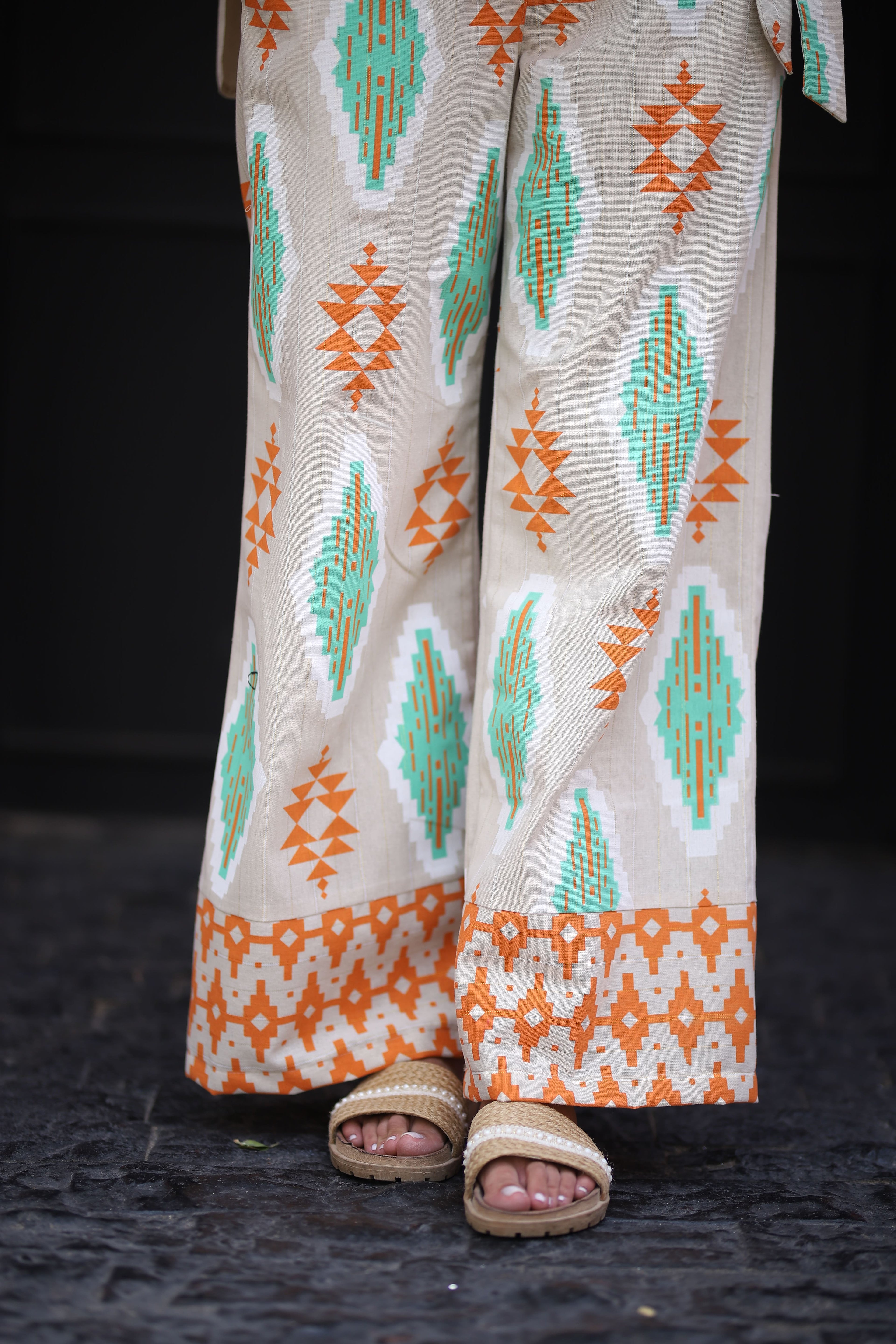 Azetec Orange Pants