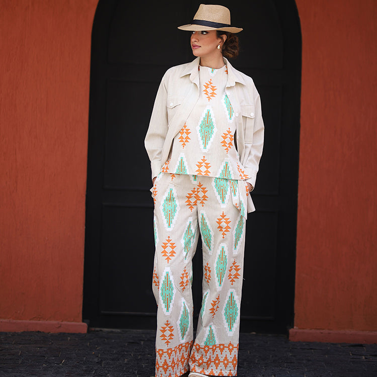 Azetec Orange Pants