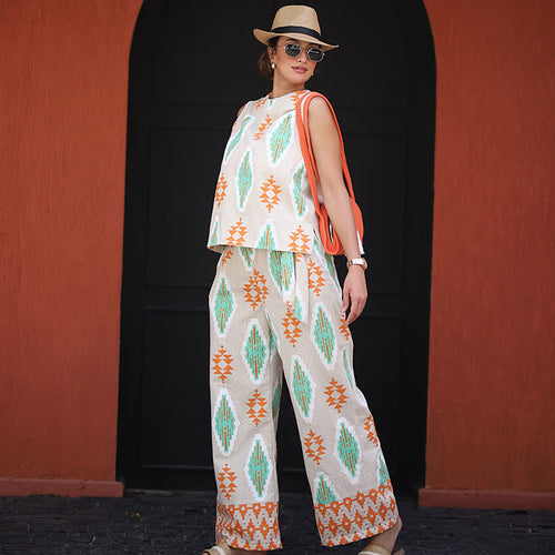 Azetec Orange Pants