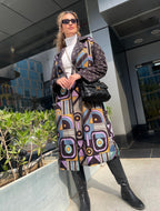 Retro Charcoal Trench Coat