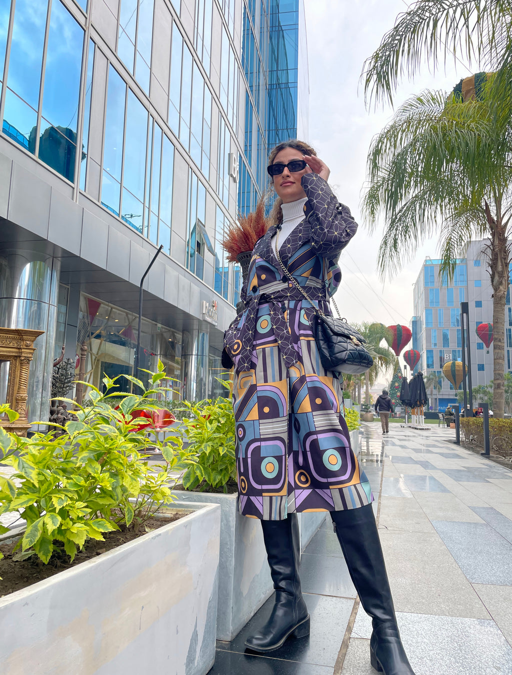 Retro Charcoal Trench Coat