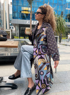 Retro Charcoal Trench Coat