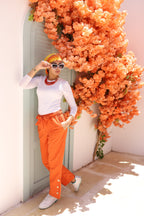 Orange Linen Pants