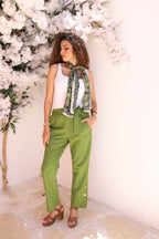 Olive Linen Pants