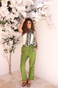 Olive Linen Pants