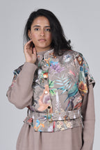 "AROUND THE WOLRD" Cropped jacket