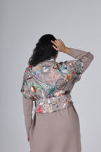 "AROUND THE WOLRD" Cropped jacket