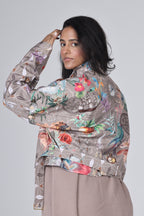 "AROUND THE WOLRD" Cropped jacket