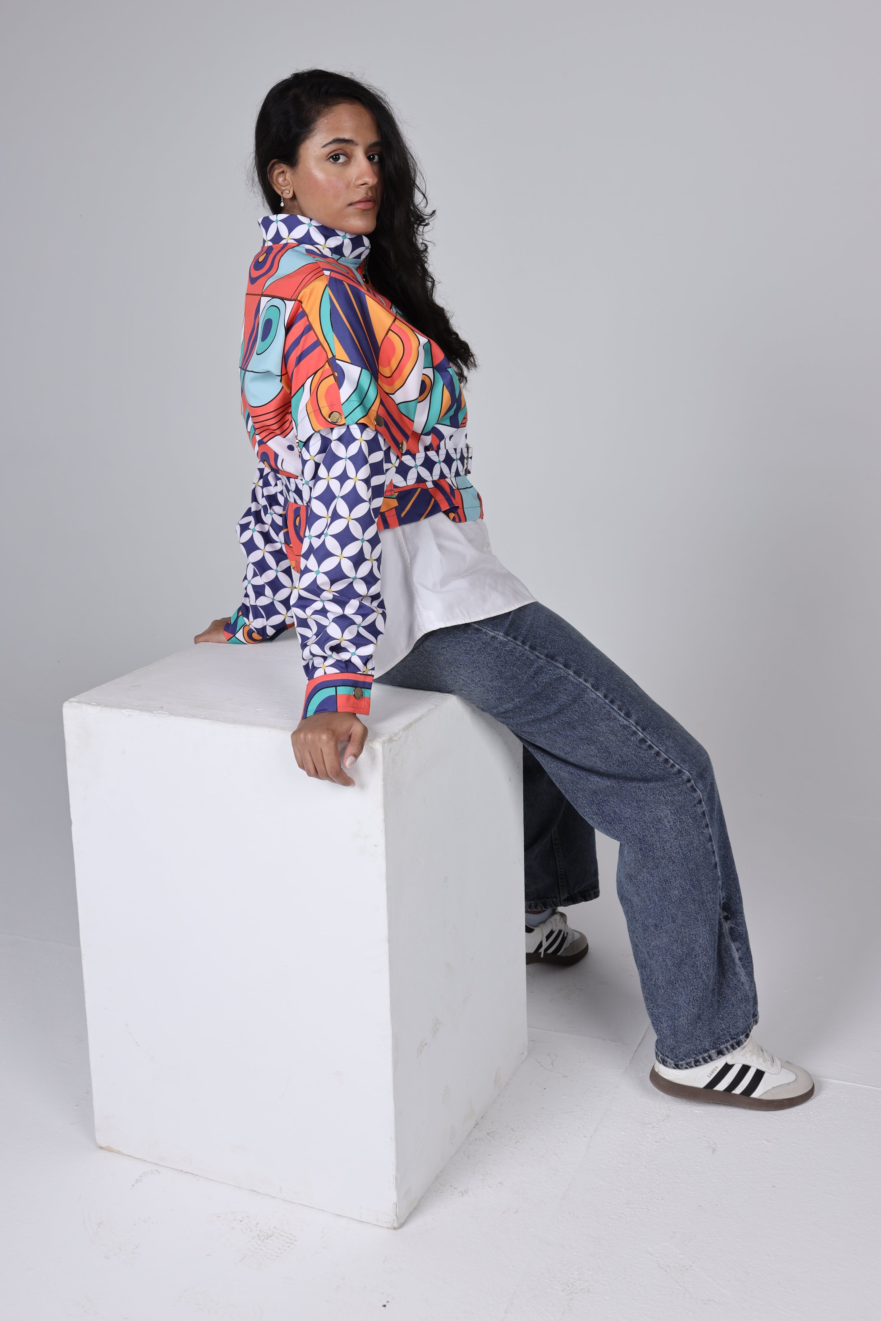 "PLAYFULL" cropped jacket