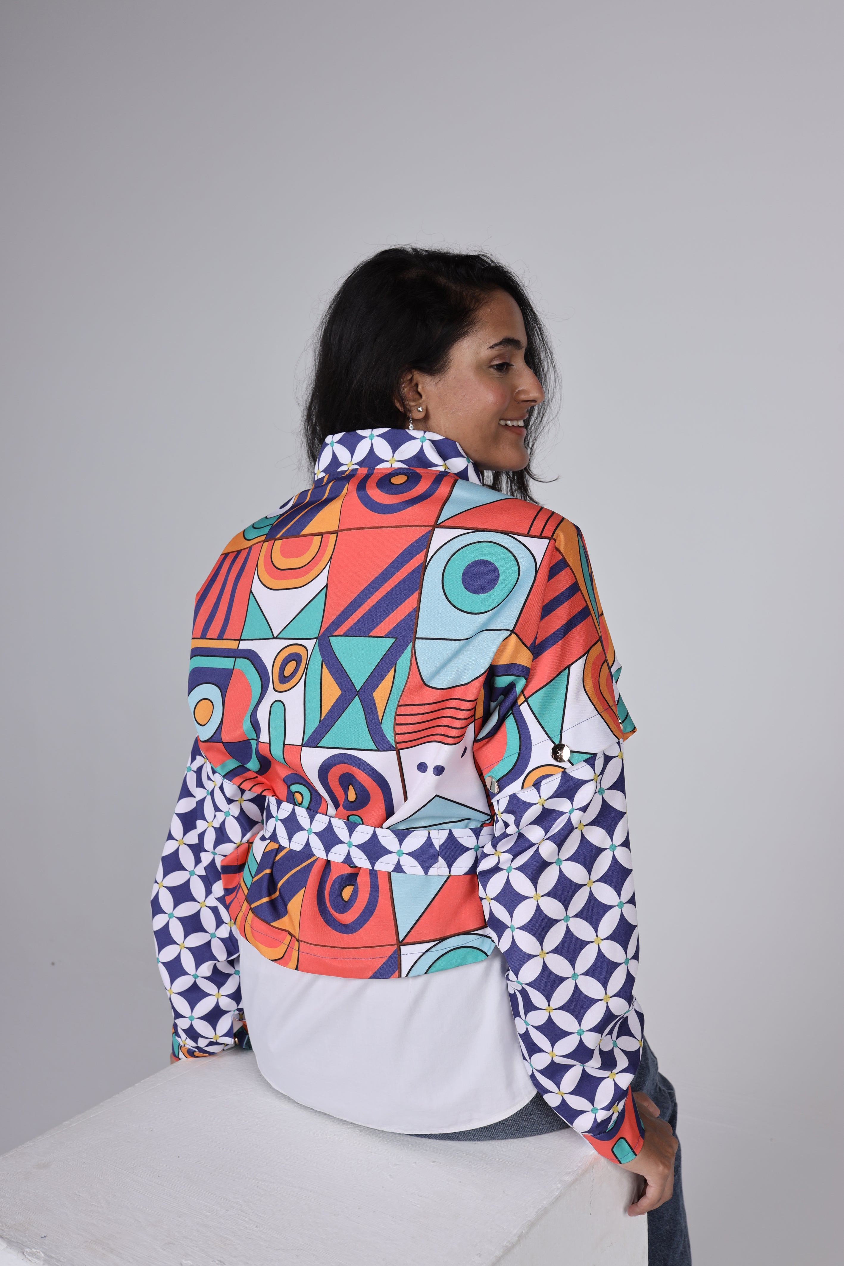 "PLAYFULL" cropped jacket