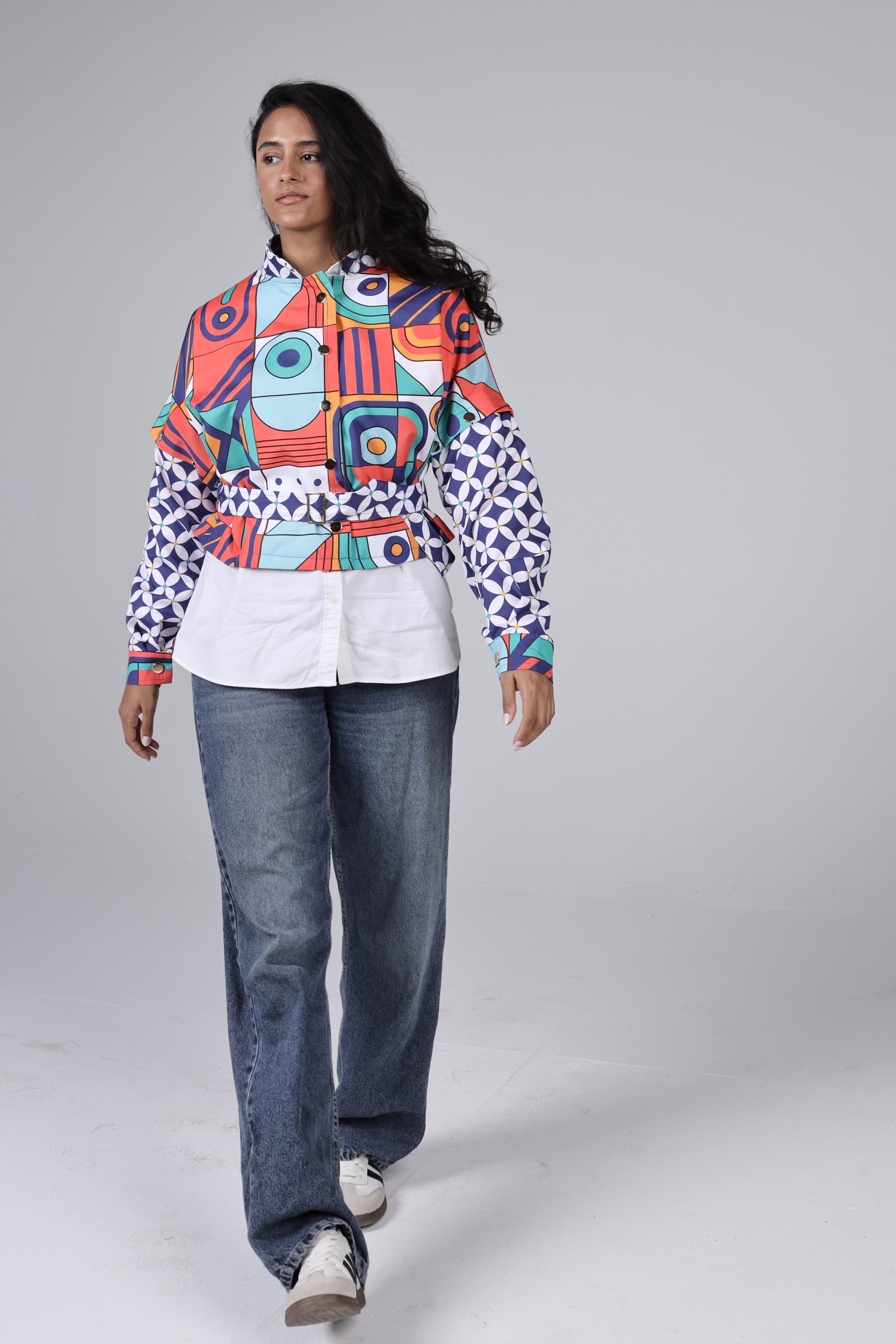 "PLAYFULL" cropped jacket