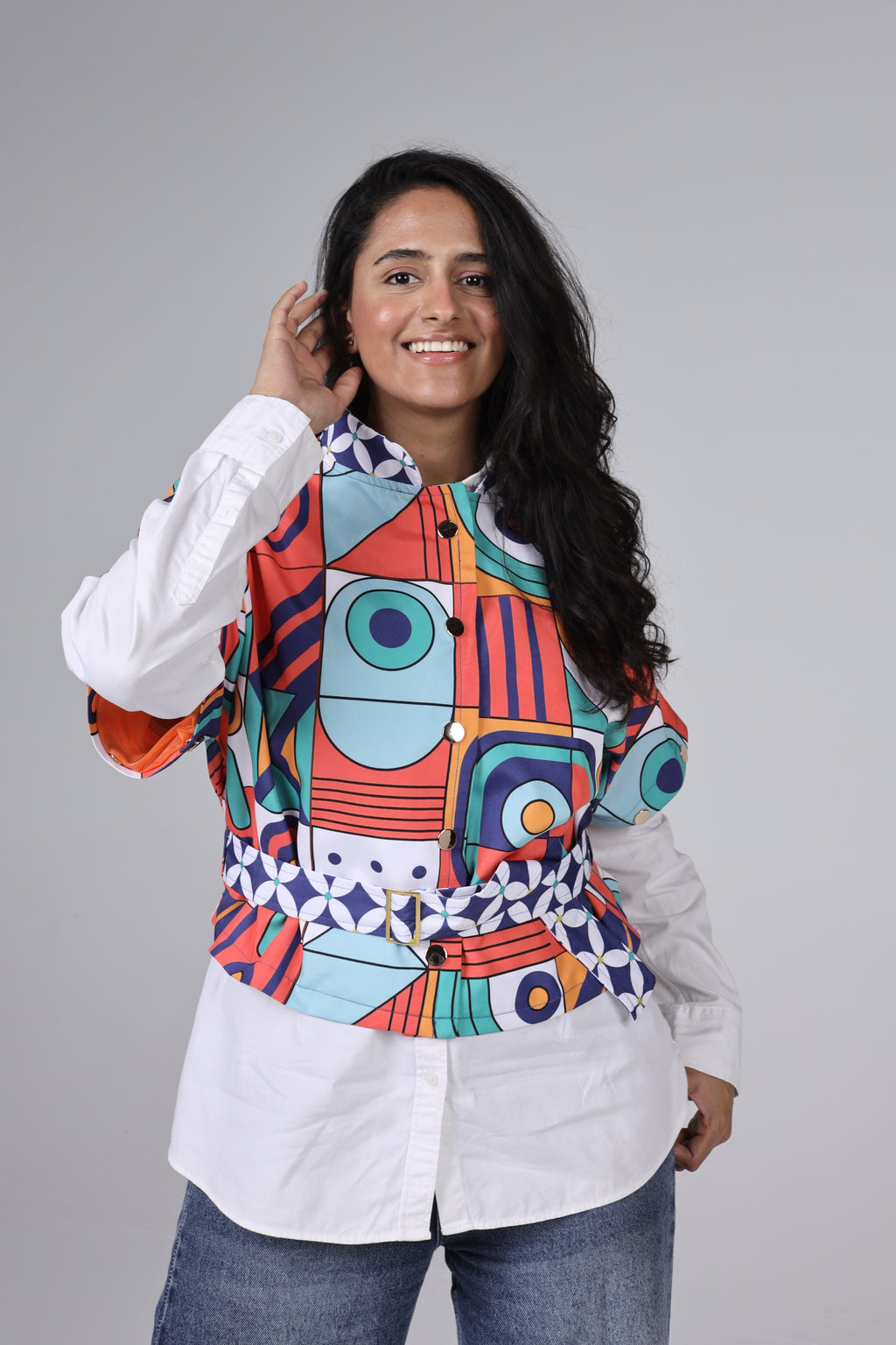 "PLAYFULL" cropped jacket