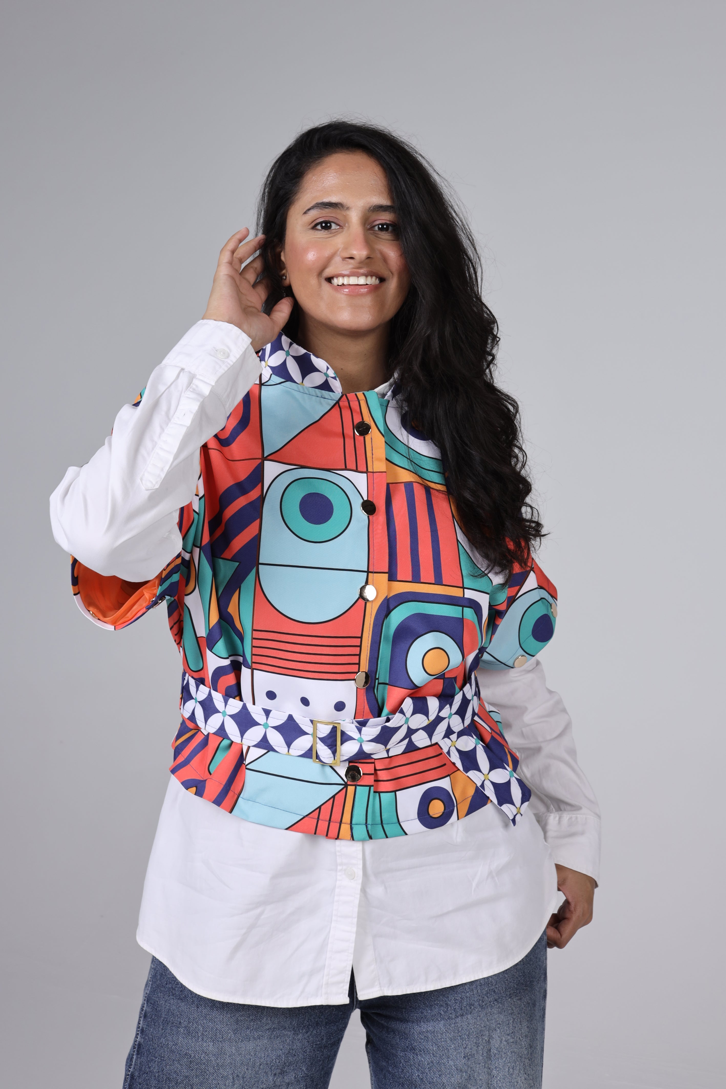 "PLAYFULL" cropped jacket