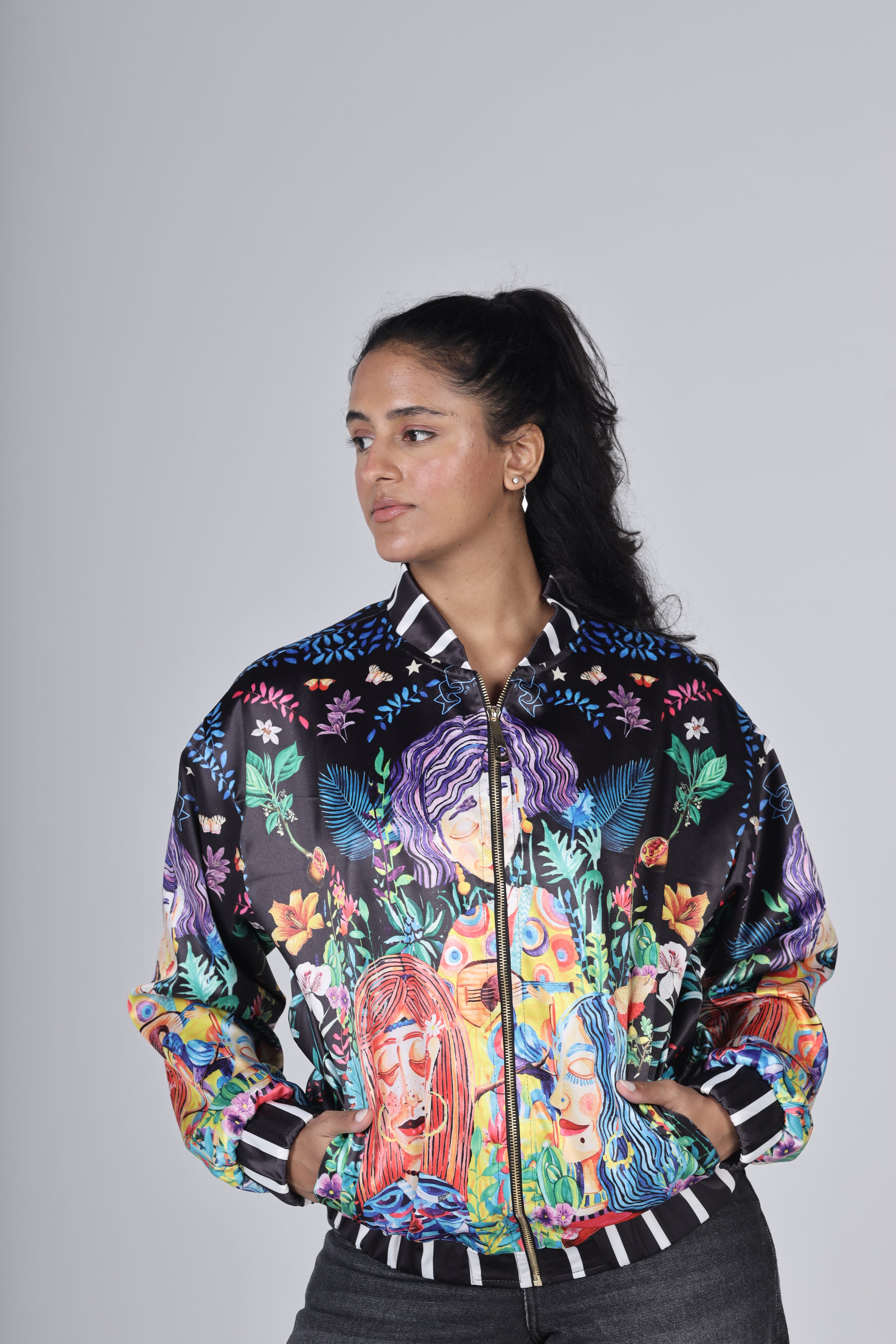 "THE THREE SISTERS" Bomber Jacket